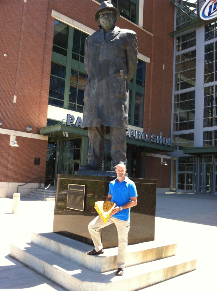 Cheesehead Outside Lambeau Field